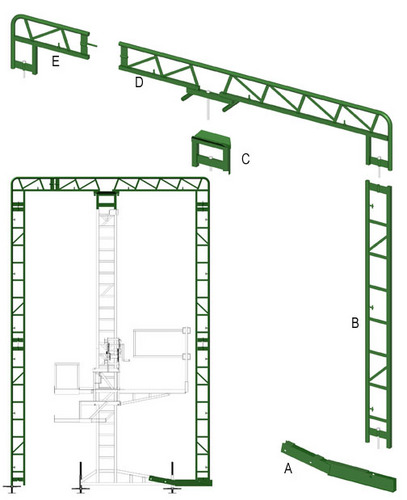 Winter Enclosure for entire masonry elevating scaffolding