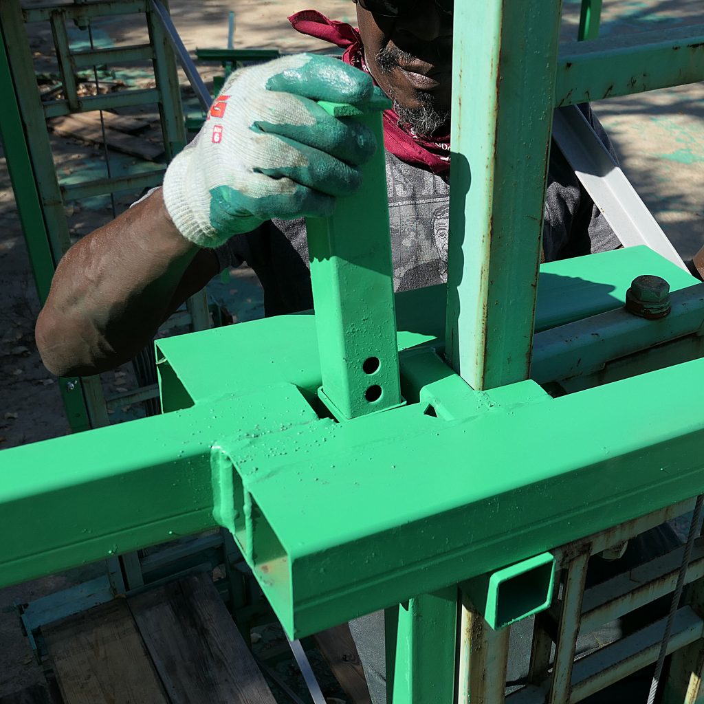 Winter Enclosure System for adjustable masonry scaffolding